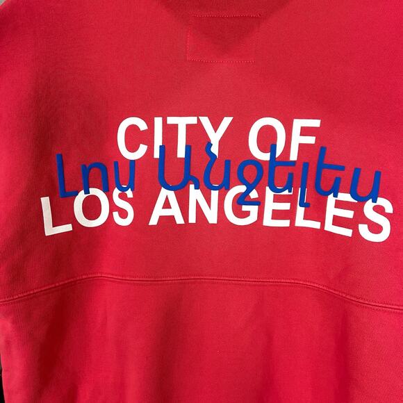 Spirit Jersey Full Zip Hooded 100% Cotton Red Jacket Size Medium - Picture 8 of 8